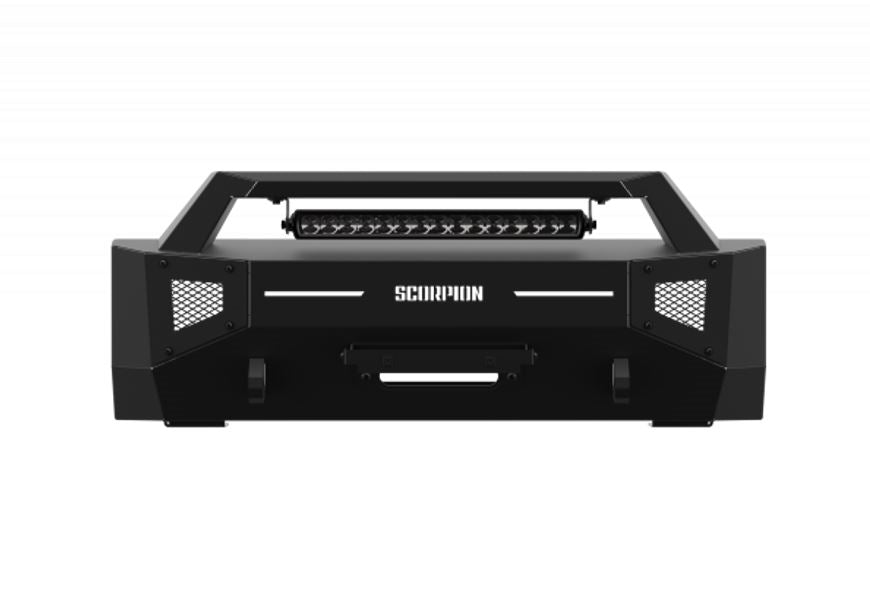 Tundra Winch Ready Front Bumper w/LED Light Bar Tactical Center Mount 14-21 Toyota Tundra Scorpion Extreme