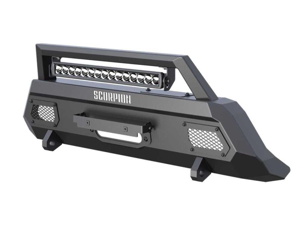 Tacoma Winch Ready Front Bumper w/LED Light Bar Tactical Center Mount 12-15 Toyota Tacoma Scorpion Extreme