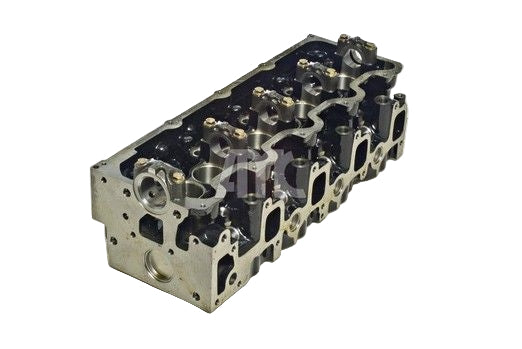 A Toyota 2.8L 3L new AMC cylinder head with bare casting, displayed on a white background.