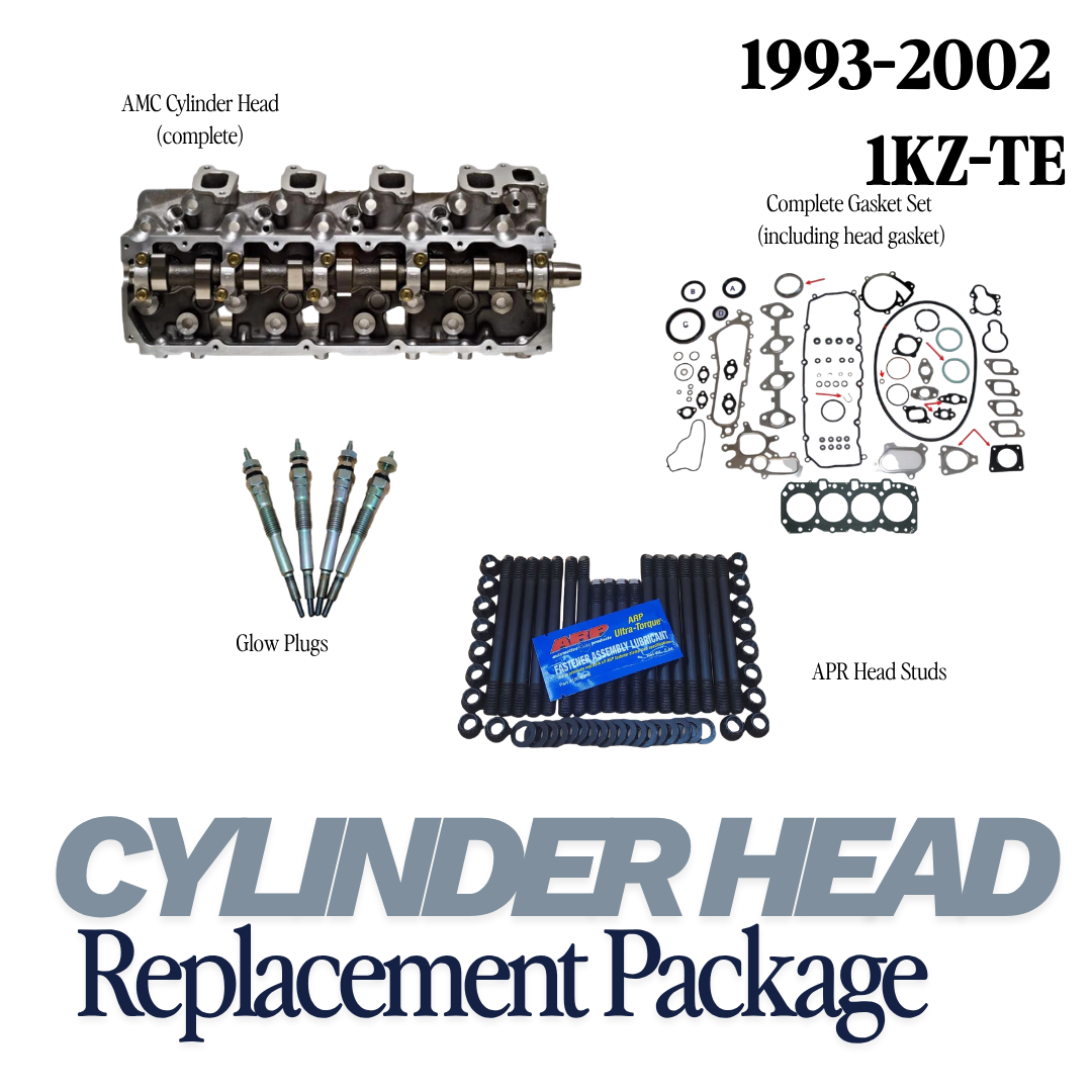 Toyota Diesel 1KZT 1KZTE Cylinder Head Replacement Package FLUSH Valves image 2