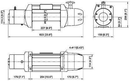 Comeup Gen2 9500s pound electric winch with synthetic rope