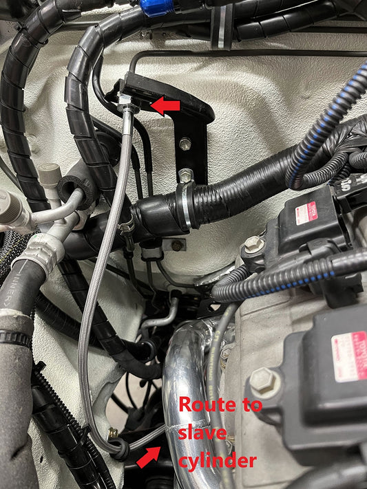 5VZ 3RZ Clutch Hose Upgrade - Passenger Side