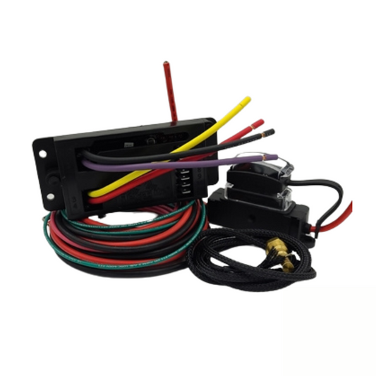 Single Electric Fan Wiring Harness  3/8″ Adjustable Sender