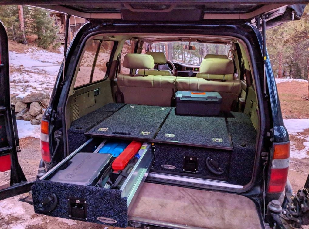 Dual Draw System Dobinsons Rear Dual Roller Drawer System With Fridge Slide for Toyota ...