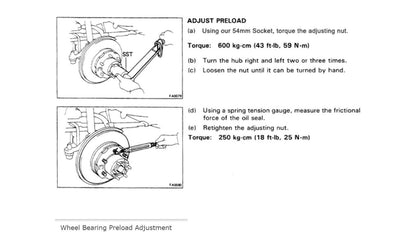Toyota Pickup 4Runner Front Solid Axle Wheel Bearing Kit